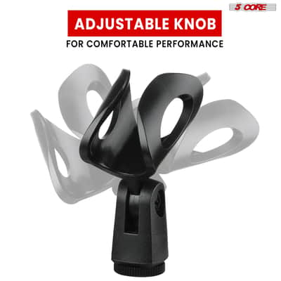 5 Core Microphone Clip Holder 2 Pieces with Screw Adapters 5/8 to 3/8 Inch image 10