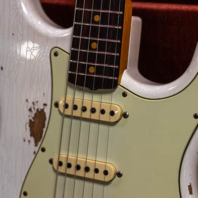Fender CS 1964 L-Series Strat Heavy Relic 3A RW Limited 2024 - Aged Olympic White image 12