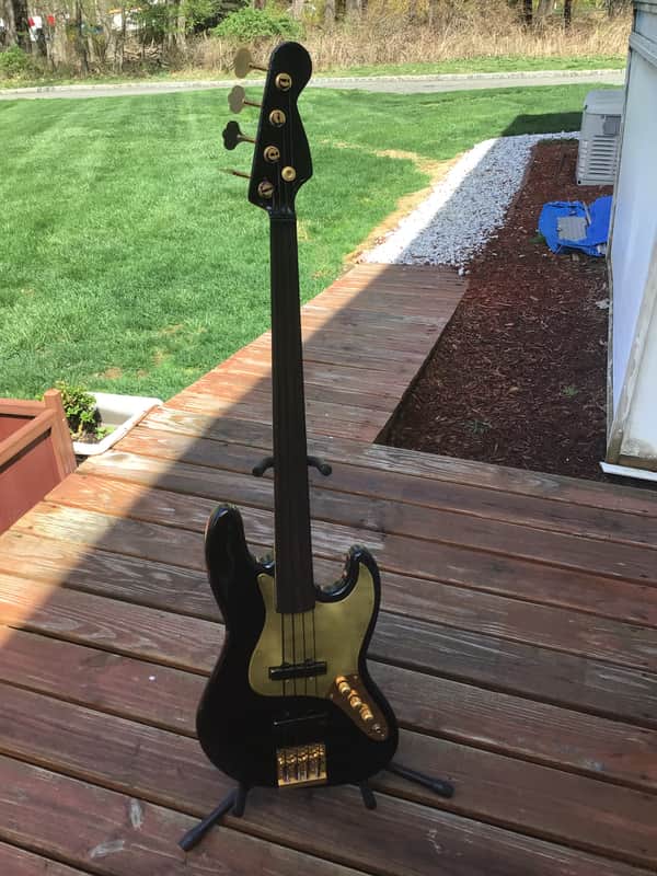 Homemade J bass 2020 - Black lacquer gloss image 1