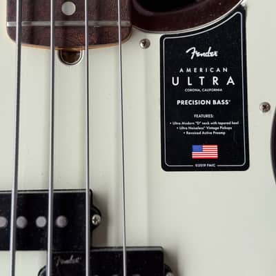Fender American Ultra Precision Bass with Rosewood Fretboard 2019 - Present - Mocha Burst image 17