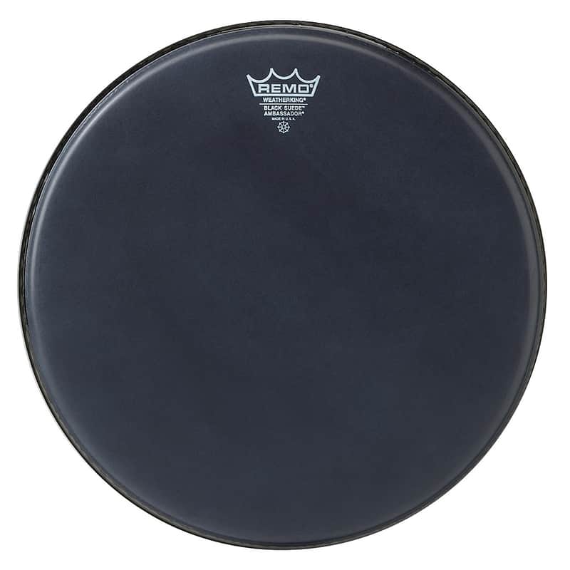 Remo Ambassador Black Suede Drum Head 18" image 1