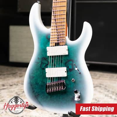 Legator N7FOD Ninja Multiscale Electric Guitar - Arctic Blue with Gig Bag image 1