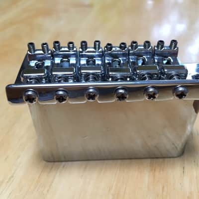 Vintage Solid-Copper Strat Style 6 Screw Synchronized Tremolo Bridge made by Tokai S.T.C. image 7