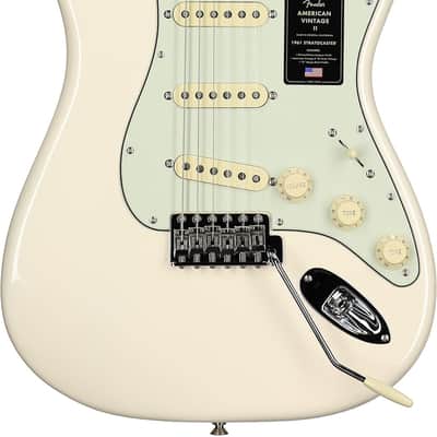 Fender American Vintage II 1961 Stratocaster Electric Guitar (with Case), Olympic White image 2