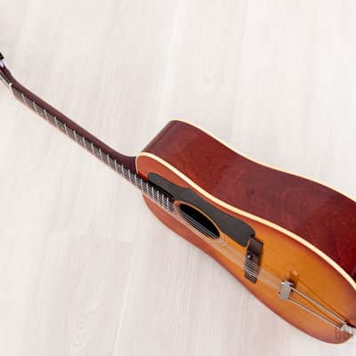 1966 GIbson B-45-12 Vintage Dreadnought 12-String Acoustic Guitar Cherry Sunburst w/ Case image 13