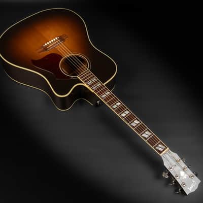 2014 Gibson Hummingbird Pro EC - Vintage Sunburst | USA Montana Square Shoulder Dreadnought Cutaway Pickup | CoA OHSC image 7