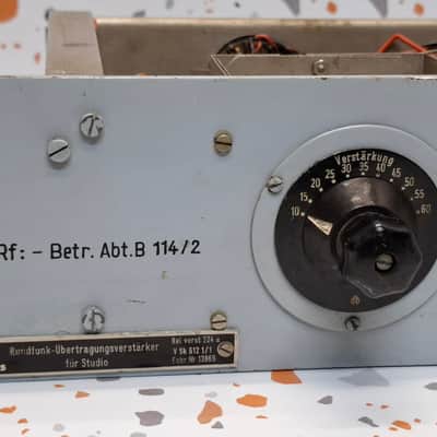 Siemens Tube Studio Aplifier 》EZ11 EF14 EF12 》Betr. Abt. B 114/2 》  》STUDIOVERSTARKER image 4