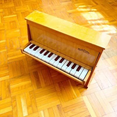 Legendary Antique Michelsonne Paris Wooden 25-Keys Upright Real Toy Piano made in France in 1950s! image 15