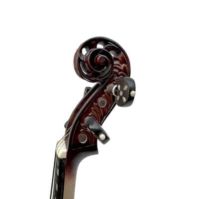 Strad style SONG master bird's eye maple wood 4/4 violin,carving ribs and neck inlay nice shell,sound clear and melodious image 15