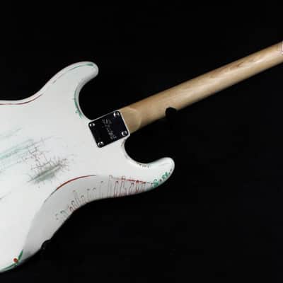 Custom Painted and Upgraded Fender Squier Strat - Aged and Worn With Graphics and Matching Headstock image 21