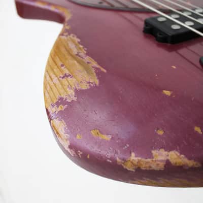 DWG Custom 34" Proto 4-String Bass Guitar Relic Roasted Pine image 4