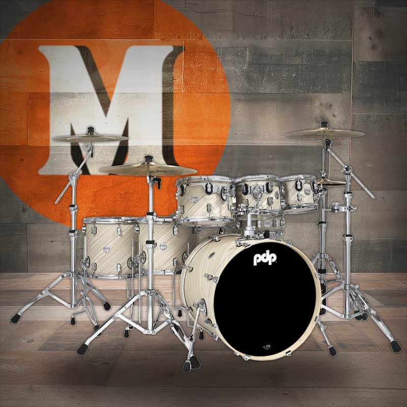 PDP Concept Maple 7-Piece Drum Kit Twisted Ivory with Chrome Hardware (PDCM2217TI) image 1