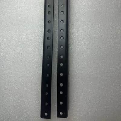 LASE 2 (One Pair) 2U / 2 SPACE Rack Rails 3.5" Lg Tapped 10/32" for Amplifier Rack image 10