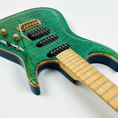 Zion Custom Z-Series style superstrat. 'Irish eyes are smilin.' 2002 image 4