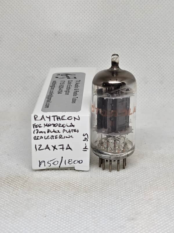 Raytheon 1959 12AX7A Long Black Plate Balanced (7.6%) Single NOS ECC83 12AX7 image 1