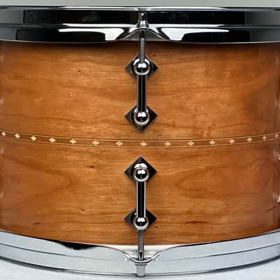Craviotto 20/12/14" Solid Cherry Drum Set w/ Cherry Inlay - Kit #1161 image 13