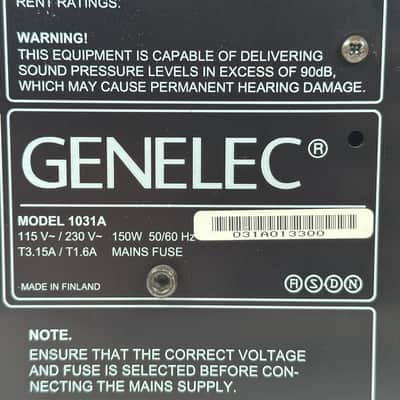 Genelec 1031A 8" Powered Nearfield Studio Monitor Speaker (Pair) image 13