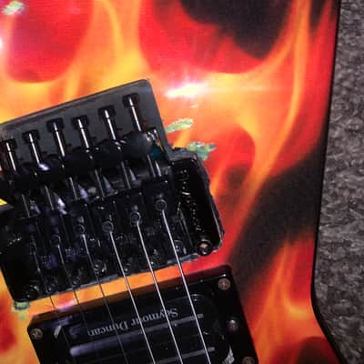 Dean Dime O Flame Graphic dimebag Darrell electric guitar ml Floyd rose image 8