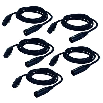 10FT Sure-Fit DMX Connecting Cables - 5 Pack image 1