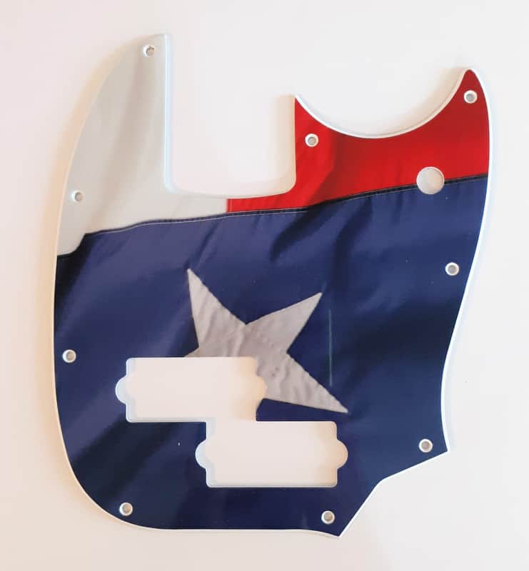 WD custom pickguard Mustang bass PJ Texas flag image 1