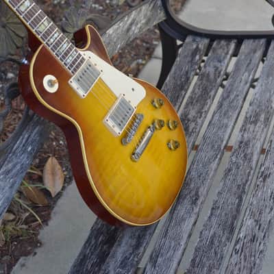 Gibson Les Paul 59' Specs R8 Historic Makeovers Brazilian Rosewood 2014 "Pearly Gates" Burst image 10