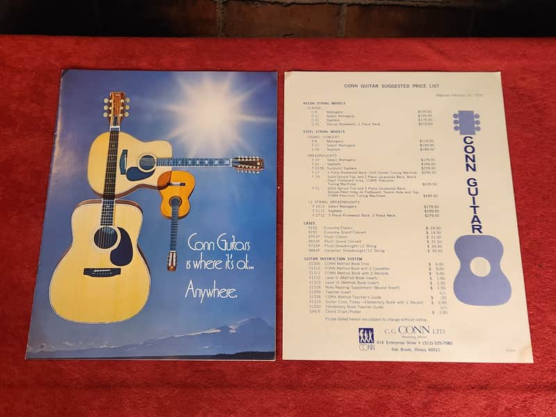 Vintage 1976 Conn Catalog And Price Sheet #2 image 1