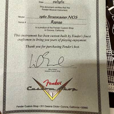 Fender Custom Shop 1960 Stratocaster NOS Black – Clapton Mid Boost 2012 image 6