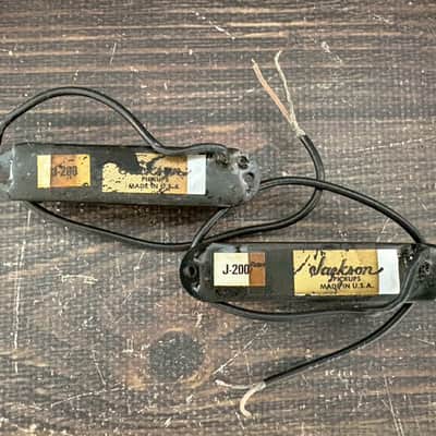 Vintage 80s Jackson USA J-200 Stacked Humbucker Direct Mount Pickup Set image 2