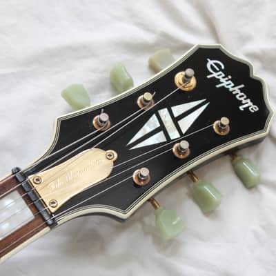 2010 Epiphone Tak Matsumoto Signature DC Les Paul Custom Electric Guitar - Ebony Finish + OHSC image 12