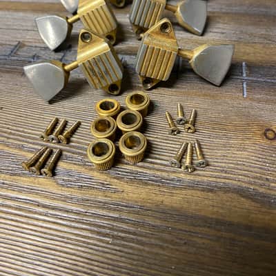 Kluson Waffle back Gibson tuners 1960s Gold aged image 1
