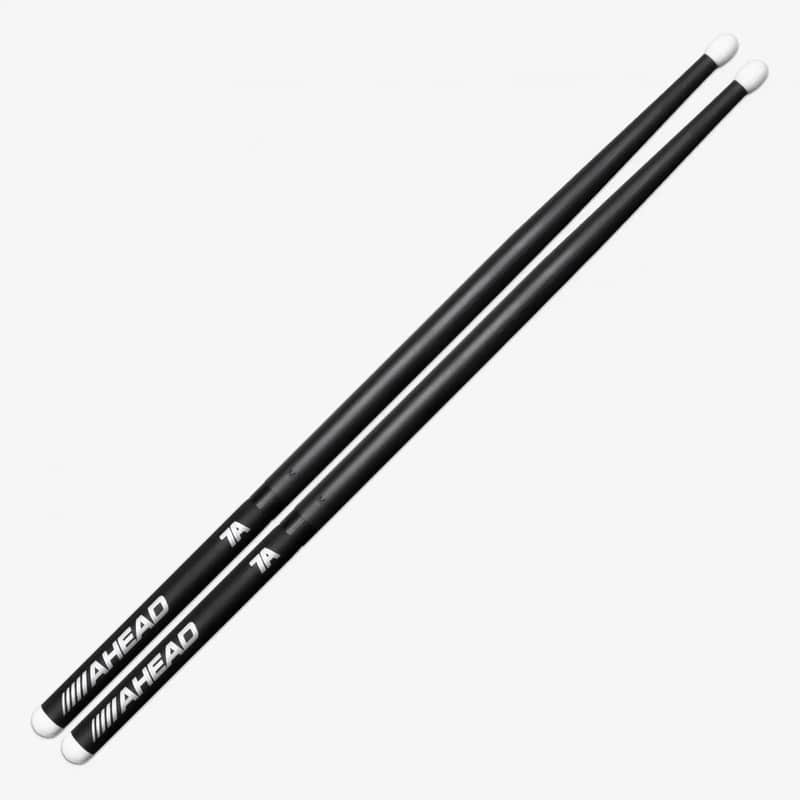 Ahead Classic Series Aluminum Drum Sticks - 7A (Pair) 2010s - Black image 1