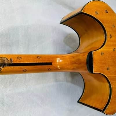 Blueberry Handmade Grand Concert Acoustic Guitar White-Tail Deer Motif image 6