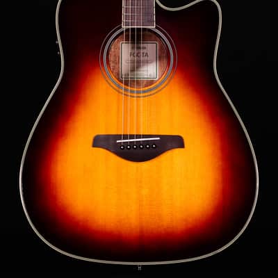 Yamaha FGC-TA TransAcoustic Cutaway Acoustic Guitar, Brown Sunburst image 1