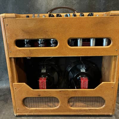 FENDER '59 BASSMAN - HANDWIRED by GEORGE ALESSANDRO - CUSTOM BUILT RELIC'D TWEED CABINET by ARMADILLO AMP WORKS image 5
