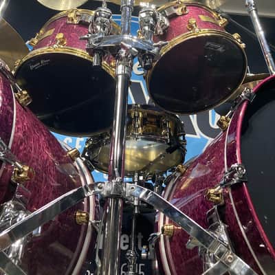 Carmine Appice’s Complete Mapex Orion Series Set, 6-Piece Plus Hardware and Cases! Excellent!! - Birdseye Transparent Violet image 17