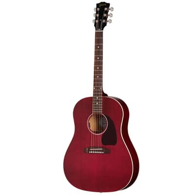 Gibson J-45 Special Acoustic Guitar, Satin Wine Red, Rosewood Fingerboard w/bag image 2