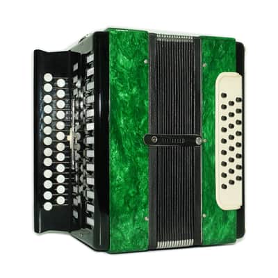 Tulskaya Garmon Melodiya Button Accordion made in Tula Russia, Vintage Folk Musical Instrument, Soviet Garmoshka, 2638 image 1
