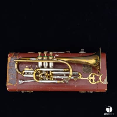 F.E. Olds Standard Los Angeles Bb cornet LM gamonbrass case mouthpiece image 6
