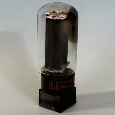1961 RCA 5R4GYB Vintage Brown Base Black Plate Side D Getter Rectifier Tube!T473 image 1