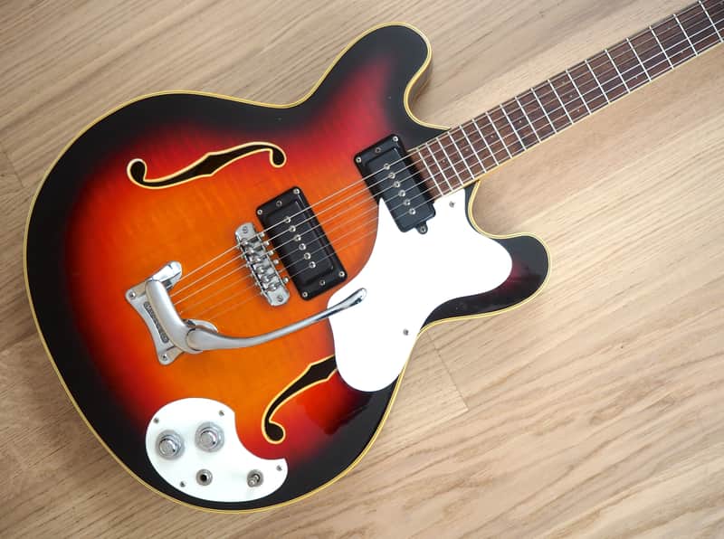 1968 Mosrite Celebrity I Vintage Hollowbody Electric Guitar w/ Case image 1