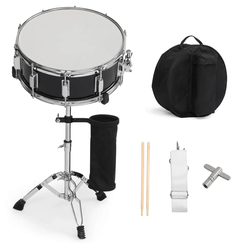 New 14 inch Snare Drum Set for Beginner Student Band Drum Kit with Padded Bag Stand image 1
