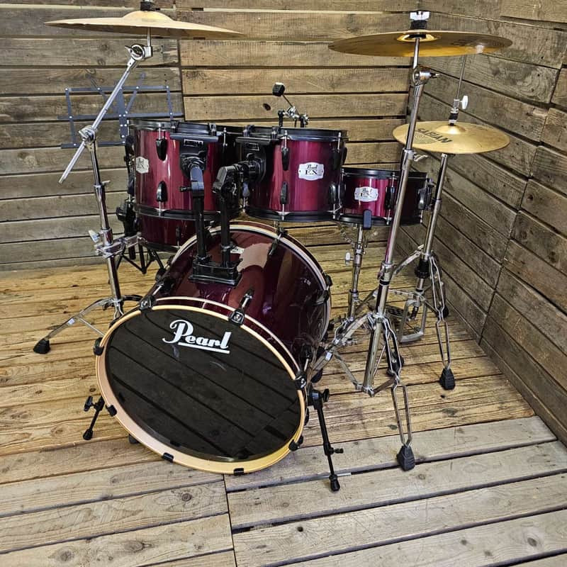 Drum Kit Pearl Export EX, Red Complete USED! RKEXT230726 image 1