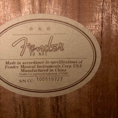Fender Victor Bailey Signature Acoustic-Electric Bass (VB-NAT) – Mint/Collector Condition 2010 image 4