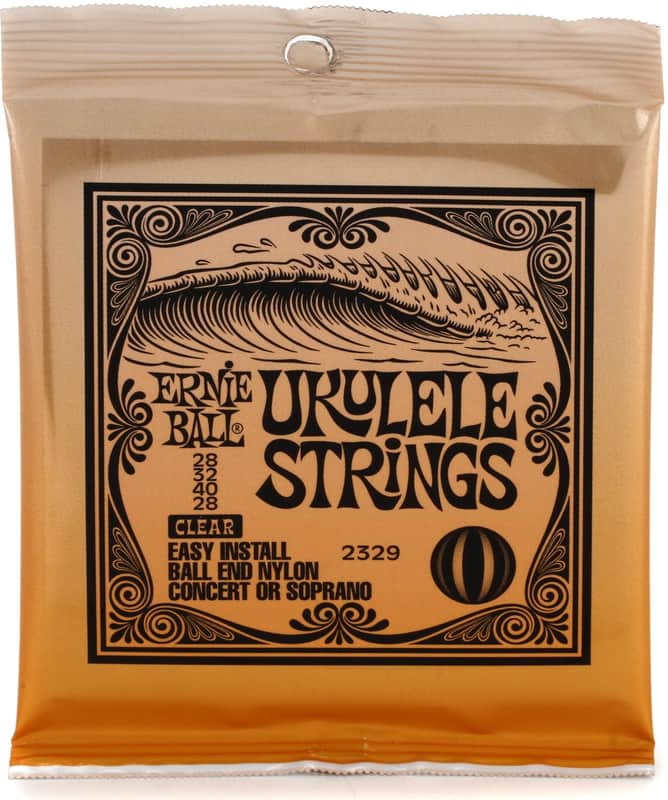 Ernie Ball 2329 Clear Nylon Concert/Soprano Ball End Ukulele Strings (5-pack) image 1