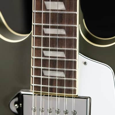Epiphone Casino Worn Electric Guitar - Olive Drab with Gig Bag - Used image 10