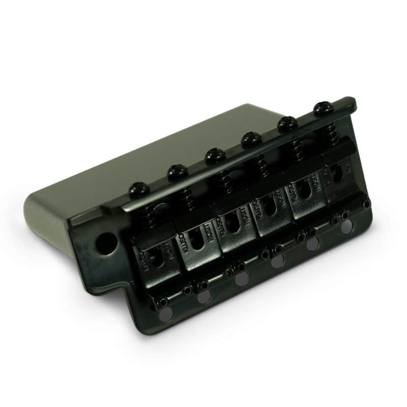 Kluson Vintage Steel Block Tremolo Bridge, Modern Narrow Spacing, Black image 1