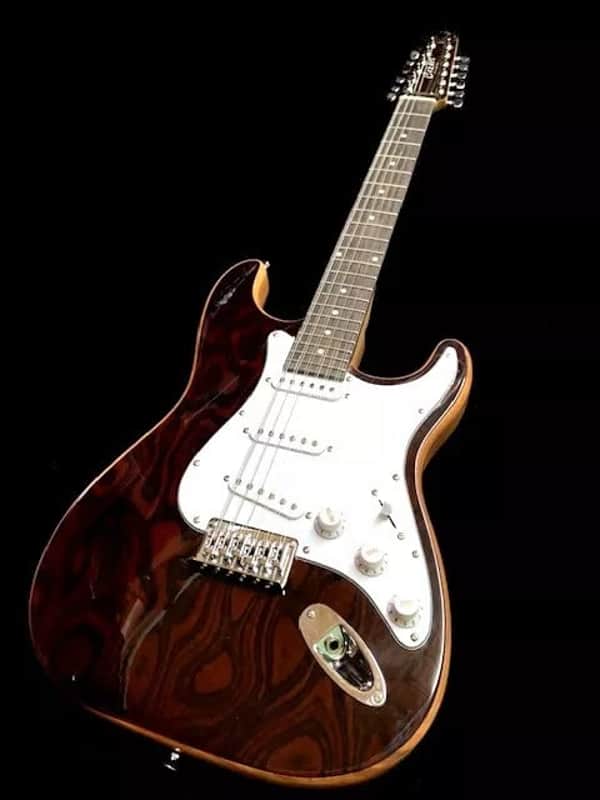 Custom Cozart Exotic Curly Maple 12 string Electric Strat Guitar image 1