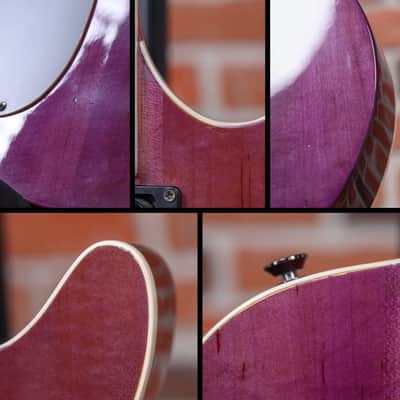 B.C. Rich USA Custom Shop Singlecut Transparent Purple 1991 w/Hard Shell Case (Refin) image 15