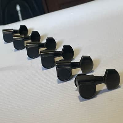 1990's Korean Era Ibanez RG & S Series Black Dual Pin Tuning Pegs Tuners 6 In LIne image 1