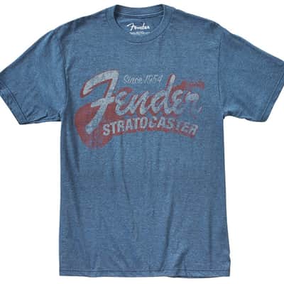 Genuine Fender "Since 1954" Guitar Logo Tee Men's T-Shirt - BLUE - L, LARGE image 4